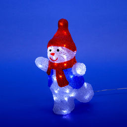 ULD-M2234-040/STA WHITE IP20 SNOWMAN-2 Фигура светодиодная Снеговик-2, 30*35см, 40 светодиодов. Белый свет. Провод прозрачный. TM Uniel