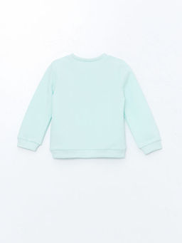 Bisiklet Yaka Bask?l? K?z Bebek Sweatshirt ve E?ofman Alt 2li Tak?m - Waikiki фото 3