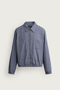 SOBRECAMISA CUADROS RELIEVE / Azul - Zara фото 8