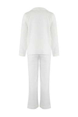 Ekru %100 Pamuklu Cepli Muslin Kumas Dokuma Pijama Tak?m? THMAW26PT00023 - Trendyolmilla фото 7