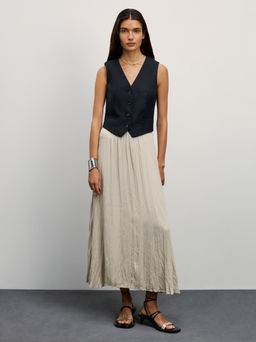 Плиссированная юбка макси / Zarina  фото 2