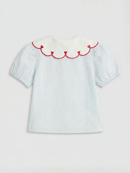 Bebe Yaka ?izgili K?z ?ocuk G?mlek