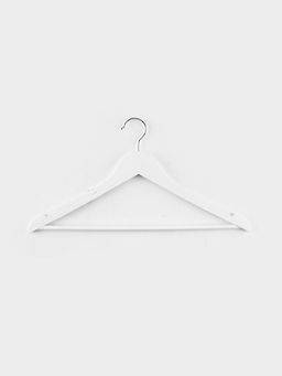 УЦЕНКА Набор вешалок с перекладиной 3 шт, размер 44,5х23 см дерево клен, сорт В, цвет белый 71625