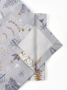 Набор сервировочных салфеток с декоративными кольцами Let it snow, 40?40 см - 4 шт., 100% хлопок, саржа 190 г/м?