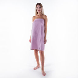 Полотенце банное Этель Парео с карманом 80*140 см. цв.нежная лаванда, 100% хл, вафля 240 г/м2