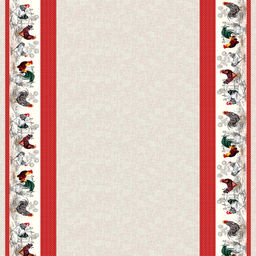 Скатерть 200х145см Птичий двор, длина стола до 160см, на 6-8 персон, хлопок Комфорт 171г/м2, упаковка классическая, пакет ПВХ 28х41см, Домашняя мода (Россия)  фото 2