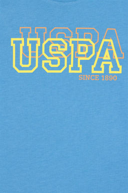 Детская бирюзовая футболка с круглым вырезом Неожиданная скидка в корзине - U.s. polo assn фото 5