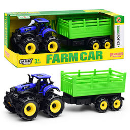 Трактор "Веселая ферма" с прицепом, в коробк