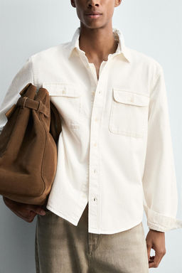 DENIM OVERSHIRT - Zara фото 5