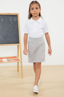 Lacivert Pamuklu Regular/Normal Kal?p Orme Gabardin K?z Cocuk Okul Sort Etek TKDAW25ET00001 - Trendyolmilla фото 16