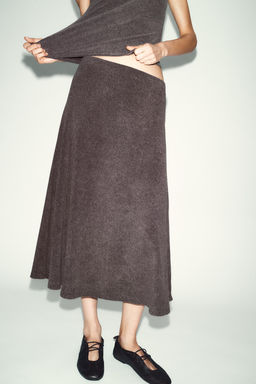 FALDA SOFT CAPA / marr?n vigor? - Zara фото 3