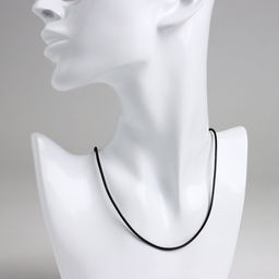 Цена за 10 шт. Шнурок корейская вощёная нить, 50 см, d=1.5 мм, чёрная