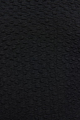 Siyah Dik Yaka Dokulu Kumas Fitted/Vucuda Oturan Esnek Orme Orme Bluz TWOSS24BZ00066 - Trendyolmilla фото 6