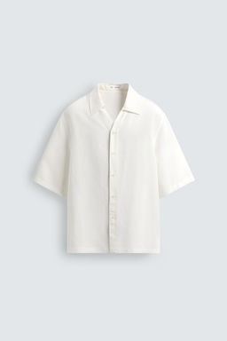 CAMISA FLUIDA VISCOSA - LINO / Blanco roto - Zara фото 6