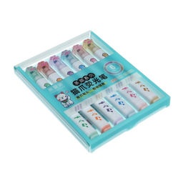 Набор маркеров-текстовыделителей «Лапки», 6 цветов, скошенный наконечник, узел 5 мм