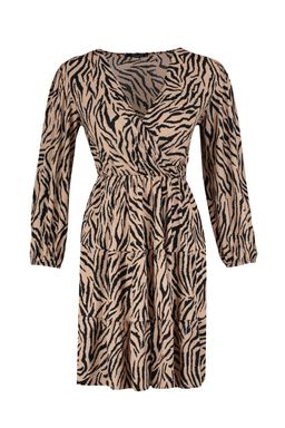TRENDYOLMILLA K?rm?z? Retro Bask?l? Skater/Belden Ac?lan Kruvaze Yaka Mini Esnek Orme Elbise TWOAW22EL0104  фото 6