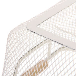 Корзина для хранения металлическая с деревянными ручками "ФАРГО", цвет белый, 20*13*31,5см (лейбл Селфи)