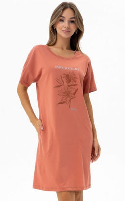 Туника хлопок 100%,терракотовая