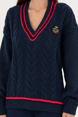 Женский темно-синий свитер - U.s. polo assn фото 6