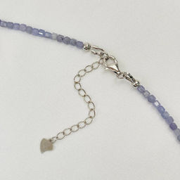 Чокер из Танзанита с кулоном из Агата 40 см +