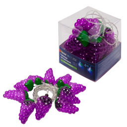 ULD-S0400-010/STB/2AA WHITE IP20 GRAPES Гирлянда светодиодная на батарейках 2AA (не в/к), Виноград, 4м. 10 светодиодов. Белый свет. Провод прозрачный. TM Uniel.