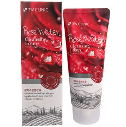 3W Clinic Rose Water Cleansing Foam - Очищающая пенка с экстрактом розы , 100мл