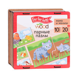 Пазлы зигзаг "Мама и малыш" (деревянная)