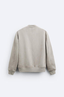 FAUX SUEDE BOMBER JACKET - Zara фото 8