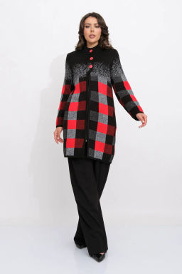 ЗЛАТА Кардиган К 675 ст/красный микс