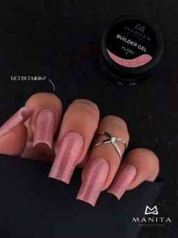 Manita Professional Гель моделирующий для ногтей с хлопьями юки / Builder Gel Flash №01, 15 мл  фото 3