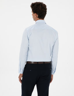 A__k Mavi Likral_ Kolay _t_lenebilir Slim Fit Basic G_mlek