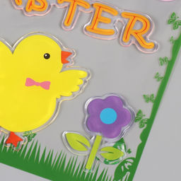 Наклейка на стекло Добрая Пасха, силикон, 19.5?19.5 см