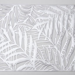 Дорожка на стол «Листья», 33×150 см, серебряный