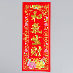 Цена за 20 шт. Панно на дверь флок, бумага «Гармония создает богатство», настенный декор, 12×29 см