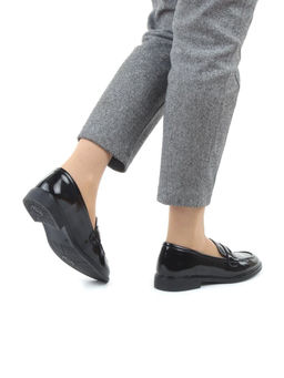 03-DCO142-2 BLACK Лоферы женские (натуральная кожа)