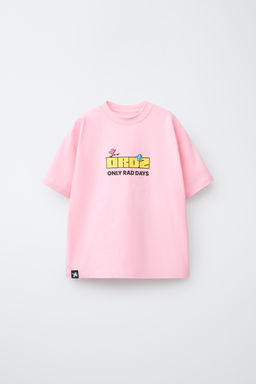 CAMISETA ESTAMPADO LOGO / Rosa
