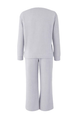 Gri Melanj Dugmeli Waffle Kumas Orme Pijama Tak?m? THMAW26PT00000 - Trendyolmilla фото 6