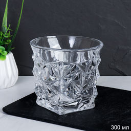 Стакан 6 штук 300 мл резной / CTY-15 /уп 8/ низкий