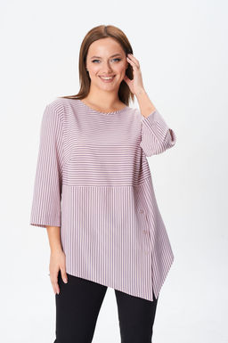 Блуза Modema 769/2 розово-серая полоска