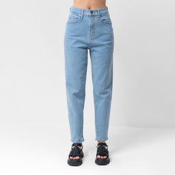 Джинсы женские мом MIST: Denim, размер (25) 40-42, голубые