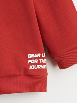 Bask?l? Erkek ?ocuk Sweatshirt