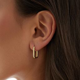 Базовые позолоченные серьги из серебра