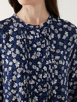 Bisiklet Yaka ?i?ekli Elbise