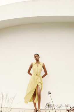POPLIN MIDI DRESS WITH BELT - Zara фото 11