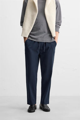 RELAXED FIT JOGGER WAIST TROUSERS - Zara фото 6