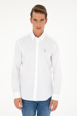U. S. Polo Assn / Мужская голубая рубашка с длинным рукавом - U.s. polo assn фото 10