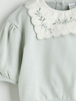 Bebe Yaka Nak??l? K?z Bebek Sweatshirt