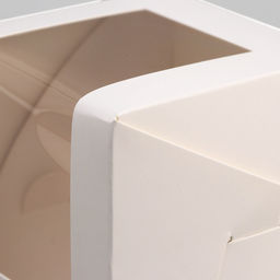 Цена за 2 шт. Коробка для 1 капкейк с окном, белая, 12.5×9.5×9.5 см