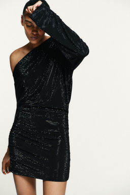 ASYMMETRIC RHINESTONE SHORT DRESS - Zara фото 2