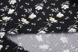 Плательная вискоза Валери цв.черный, ВИД2, ш.1.44м, вискоза-100%, 135гр/м.кв - Купава фото 2